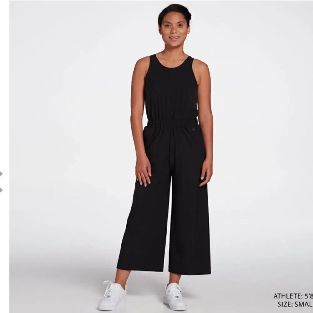CALIA Wide Leg Overlap Jumpsuit